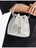 Jimmy Choo Bon Bon crystal-embellished satin handbag (British brand)