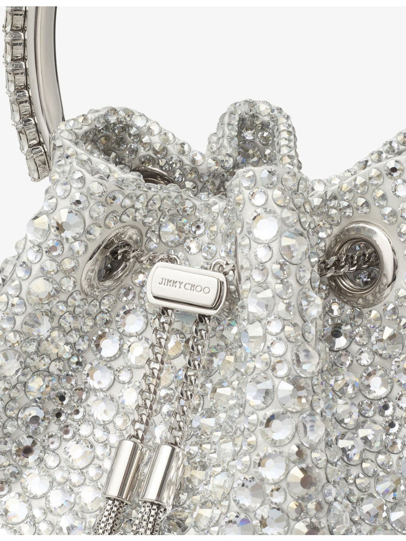Jimmy Choo Bon Bon crystal-embellished satin handbag (British brand)