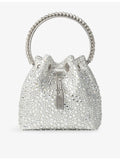 Jimmy Choo Bon Bon crystal-embellished satin handbag (British brand)