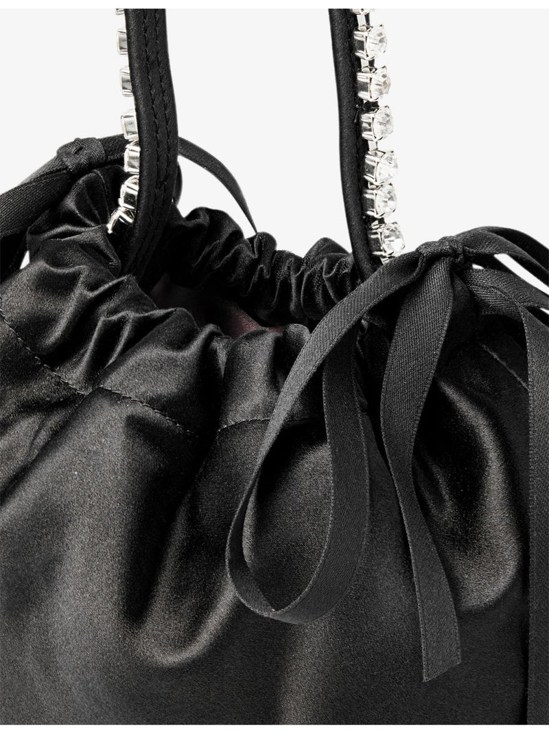 Jimmy Choo satin drawstring mini top handle shoulder bag, UK version