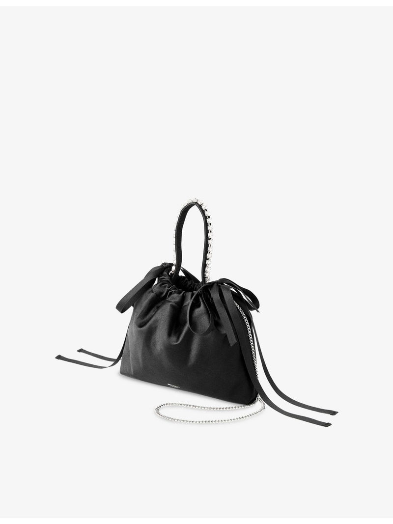Jimmy Choo satin drawstring mini top handle shoulder bag, UK version