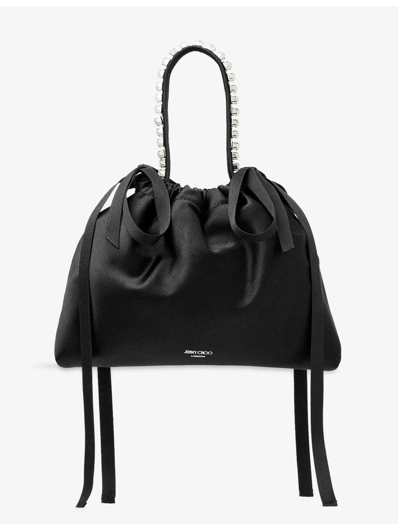 Jimmy Choo satin drawstring mini top handle shoulder bag, UK version
