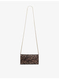 Jimmy Choo Emmie lace clutch bag with chain strap (British brand)