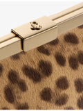 Jimmy Choo leopard-print pony hair-leather clutch bag (British brand)