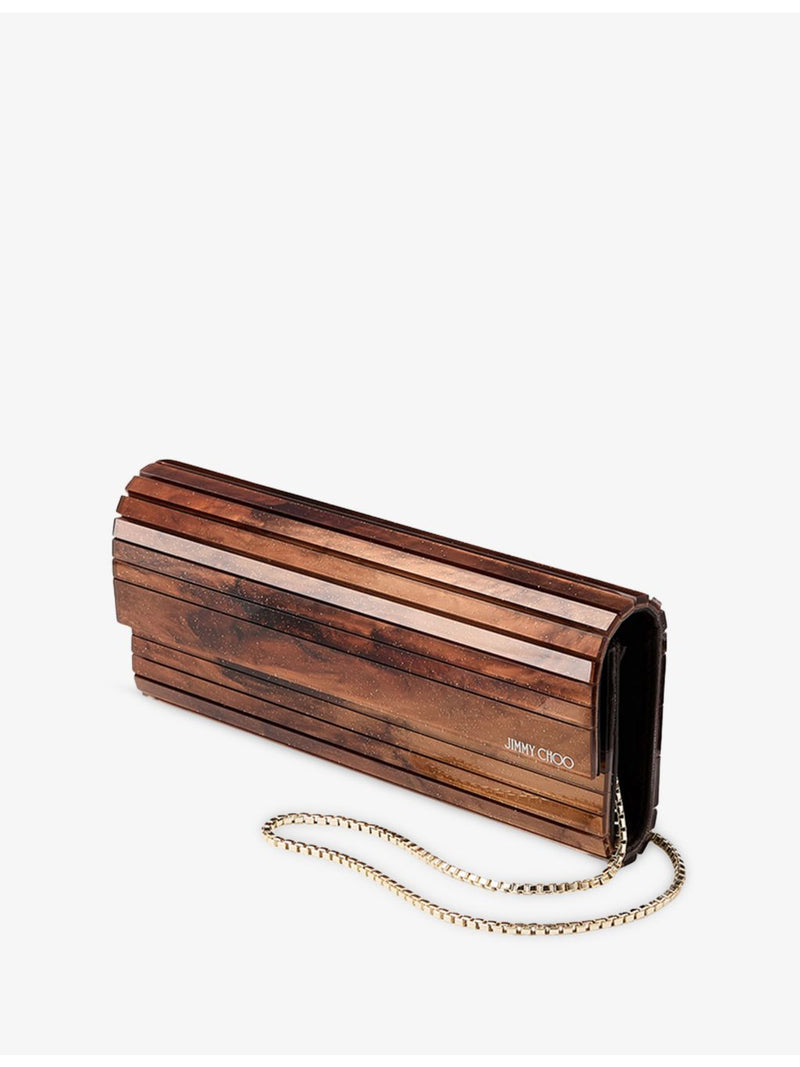 Jimmy Choo Sweetie Marble acrylic clutch with chain strap - British product