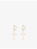 DARKAI cross earrings brilliant-cut diamond 3.5cm, imported from the UK