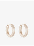 DARKAI hoop pavé earrings 18ct white gold-plated - British product