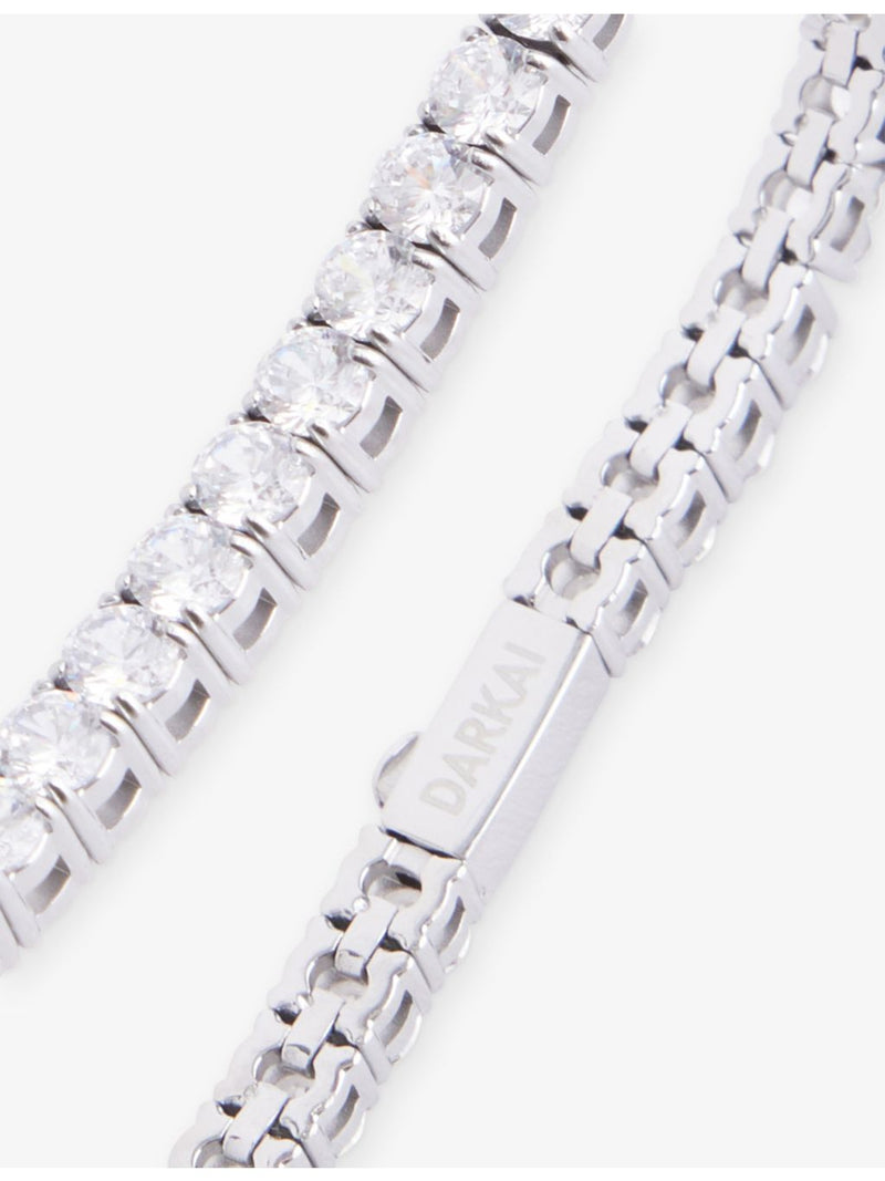 DARKAI tennis bracelet 18ct white gold plated pavé stones, UK version