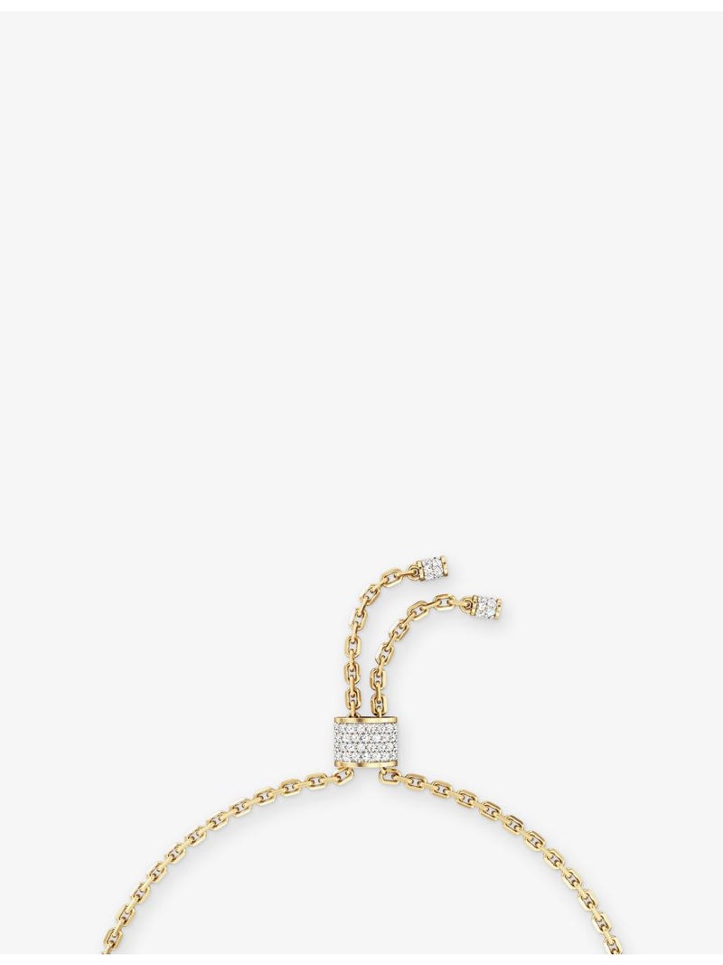 Phoria white topaz 18ct gold vermeil hand chain - British product