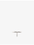 Phoria sterling silver white topaz drop ring size 8x4mm - British product
