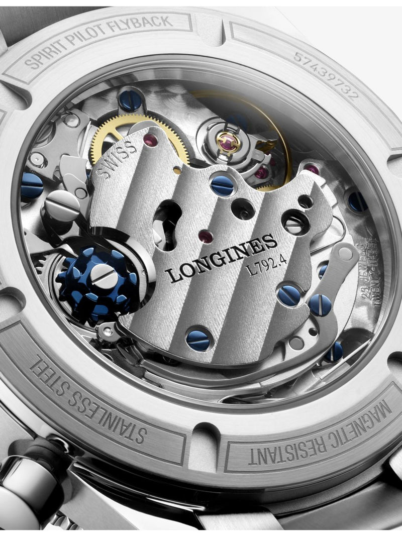 Longines Spirit Pilot Flyback 39.5mm stainless steel watch (British brand)