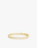 Lisa Gozlan Mini Pavé Happy Face 18ct Yellow Gold-Plated Cubic Zirconia Bracelet, 7in