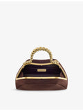 Bvlgari Serpentine Mini top handle bag in nubuck leather, UK version