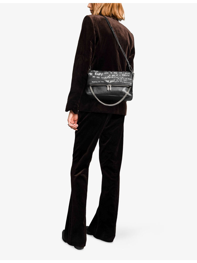 Zadig Voltaire Rocky II graffiti leather cross-body bag, UK version