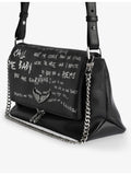 Zadig Voltaire Rocky II graffiti leather cross-body bag, UK version