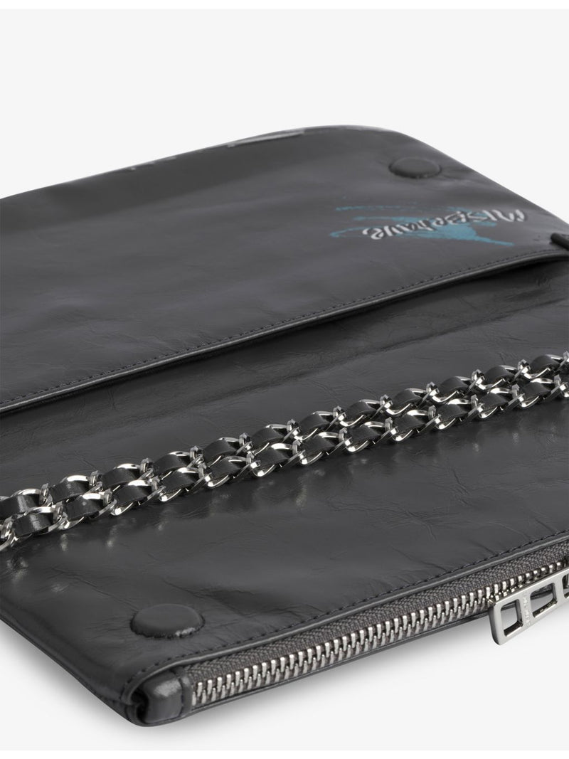 Zadig&Voltaire Rock Humberto leather clutch bag, imported from the UK