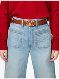 Valentino Garavani VLogo reversible leather belt 3cm (British brand)