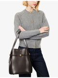 TOTEME leather bucket bag with gold clasp, imported from the UK