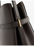 TOTEME leather bucket bag with gold clasp, imported from the UK
