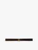Zadig&Voltaire Initiale Branded-Buckle Suede Belt