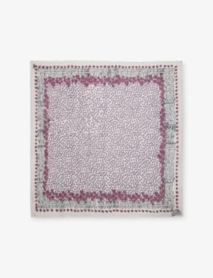 Zadig & Voltaire hearts print modal scarf 135cm, imported from the UK