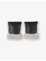 selfridges BINIBAMBA Noir Coated Sheepskin Buggy Mittens- Buy online at McGrocer