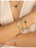 APM Monaco White Nacre Météorites 18ct gold-plated bracelet - British product