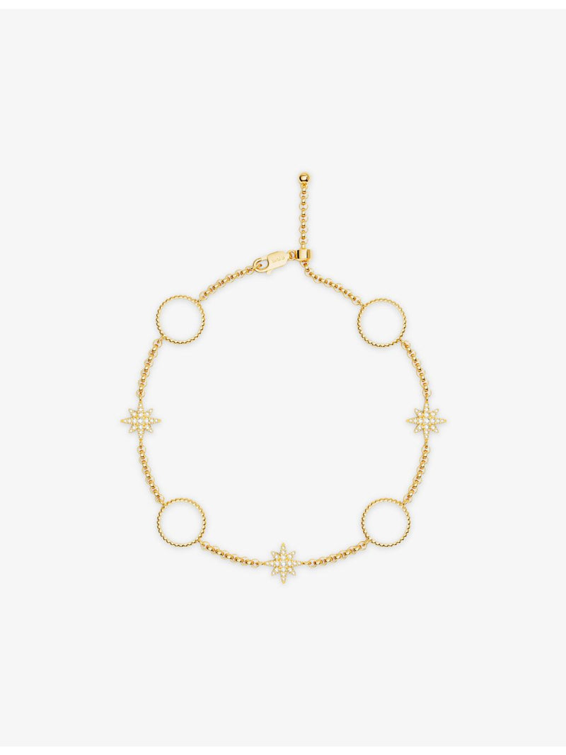 APM Monaco White Nacre Météorites 18ct gold-plated bracelet - British product