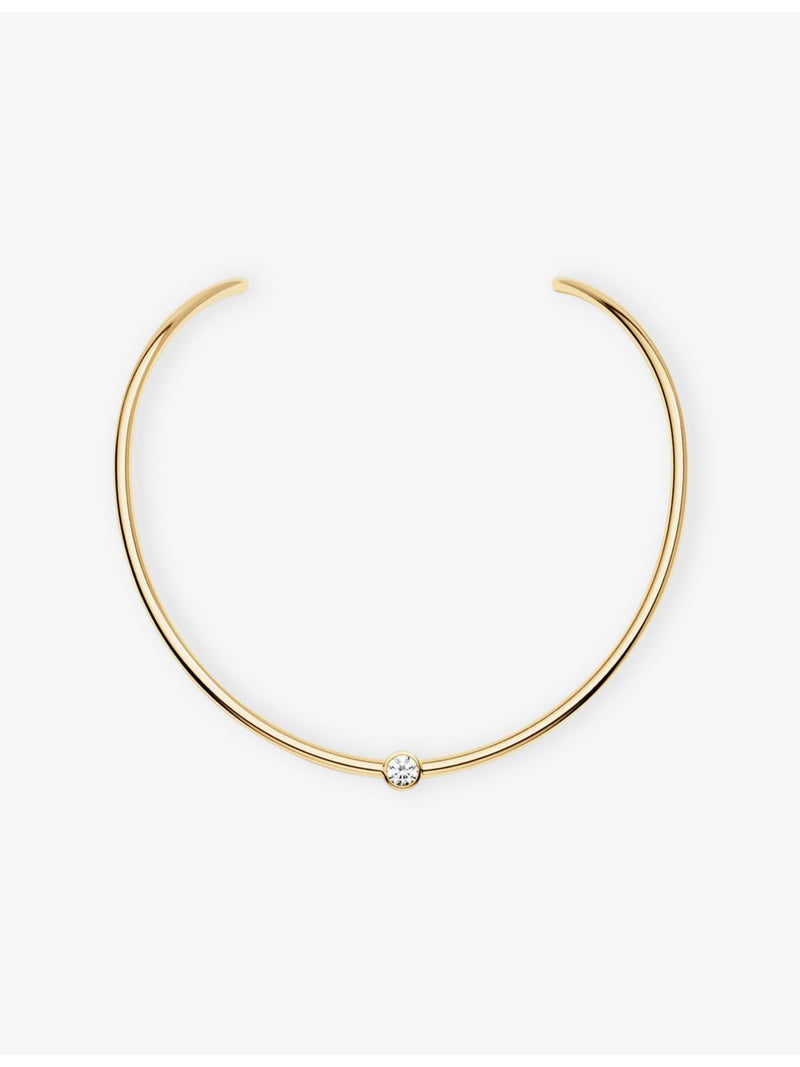 APM Monaco yellow gold-plated cubic zirconia choker, UK version