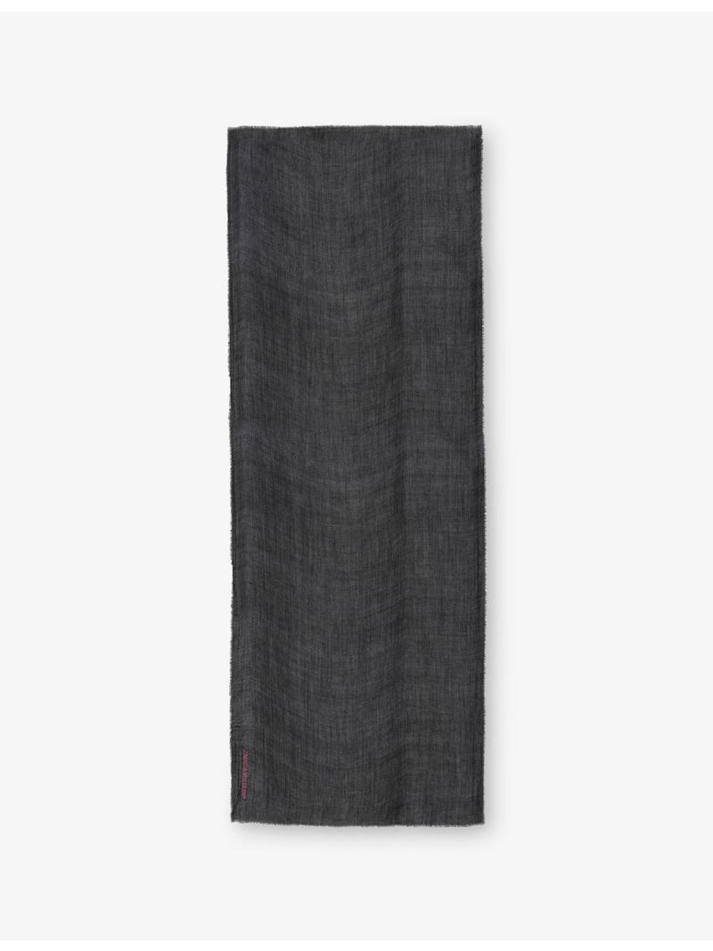Zadig&Voltaire Nuage logo-print cashmere blend scarf - British product