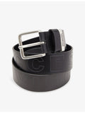 Diesel embossed leather belt with silver hardware (British brand)