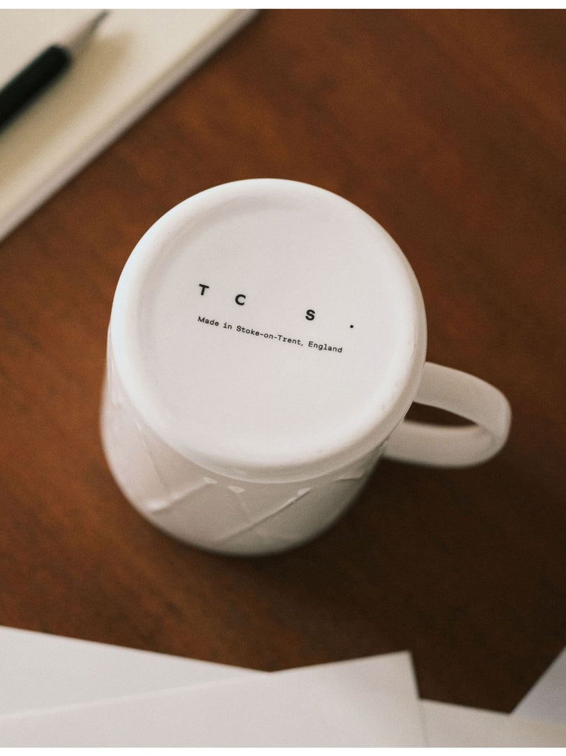 The Conran Shop sketch criss cross embossed porcelain mug, UK version