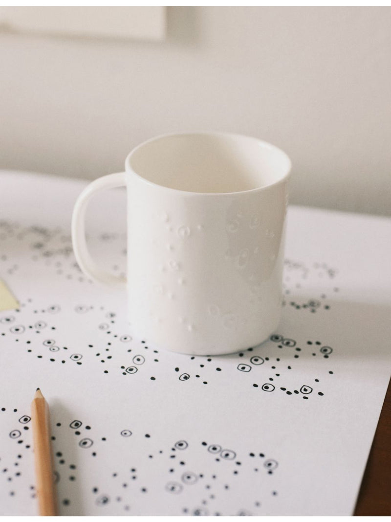 The Conran Shop Sketch Dots porcelain mug with embossed detailing - British product