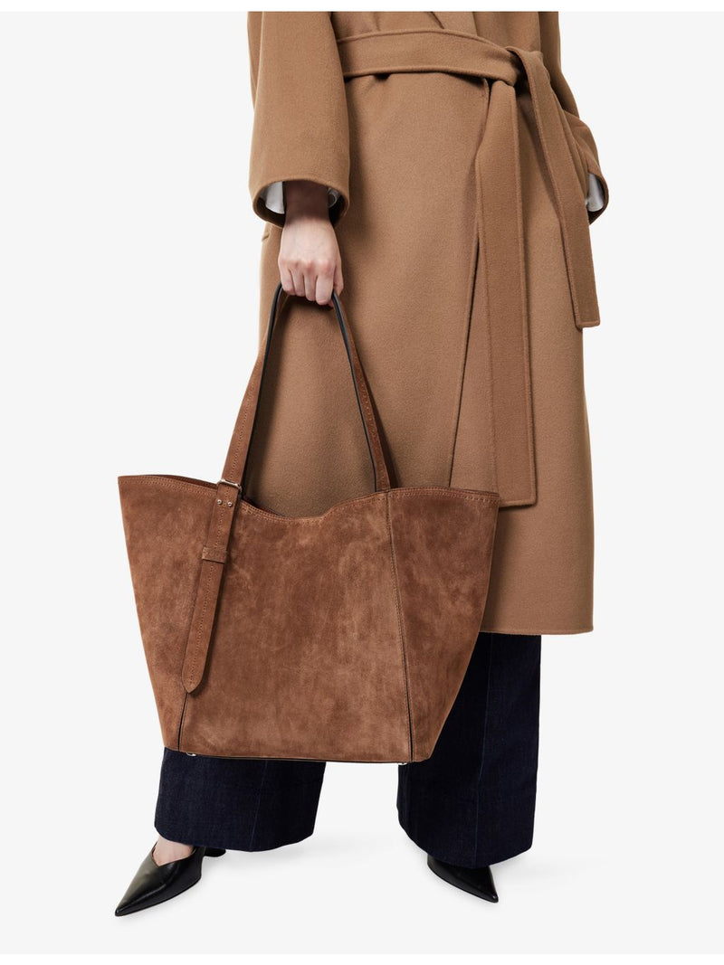 Max Mara Archetipo leather shoulder bag, trapezoid shape - British product
