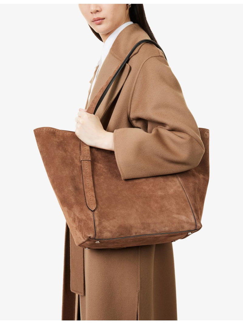 Max Mara Archetipo leather shoulder bag, trapezoid shape - British product