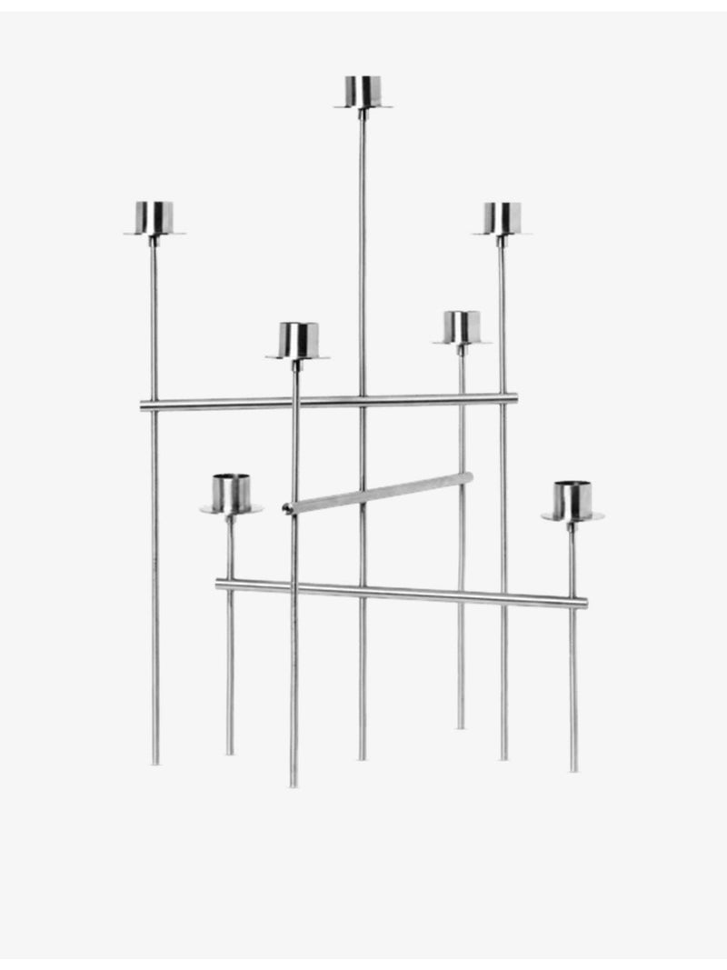 ferm LIVING Elysia stainless steel candelabra 41.7cm - British product