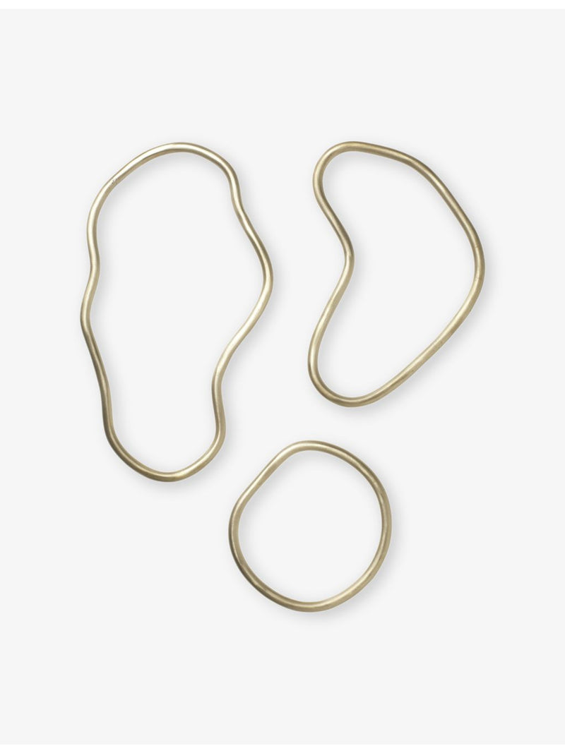 ferm LIVING brass trivets set of three 25cm, imported from the UK