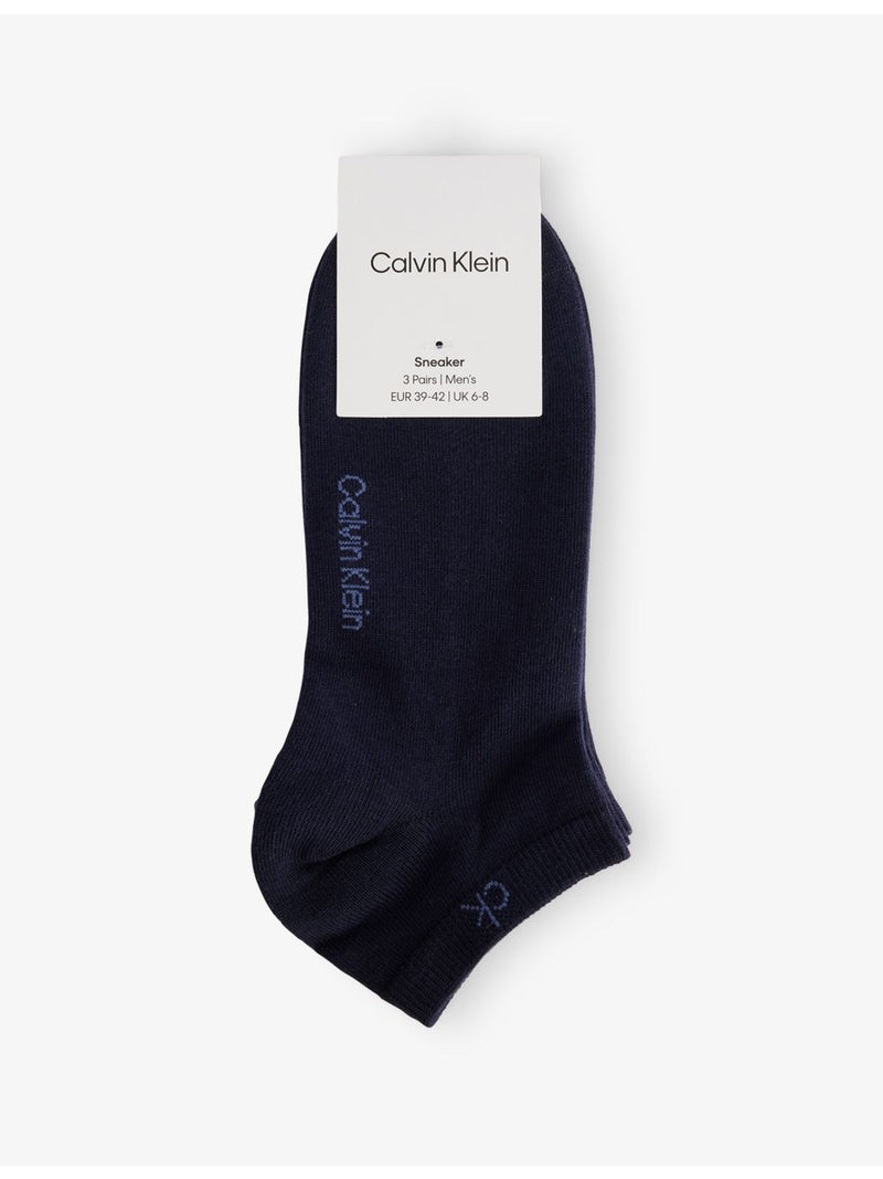 Calvin Klein trainer socks pack of three, UK version