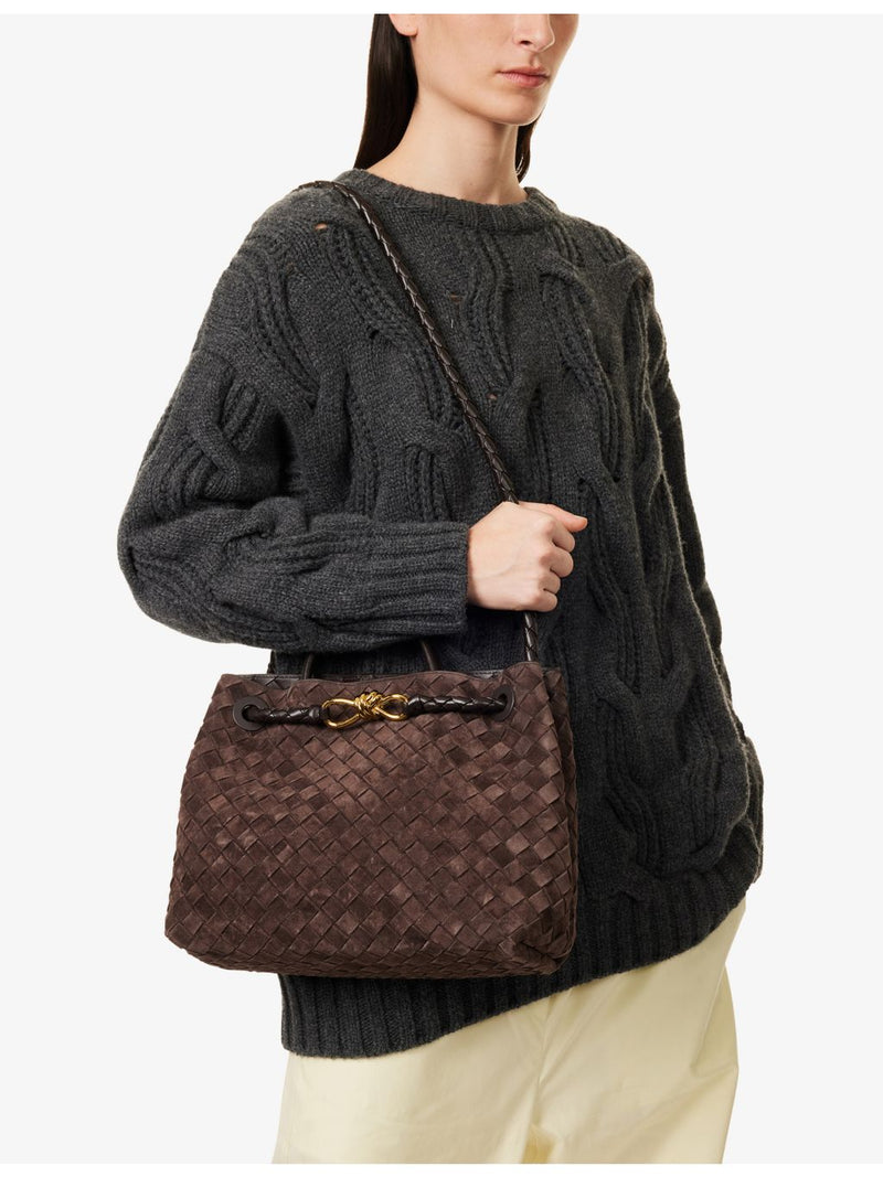 Bottega Veneta Andiamo medium suede bag - British product