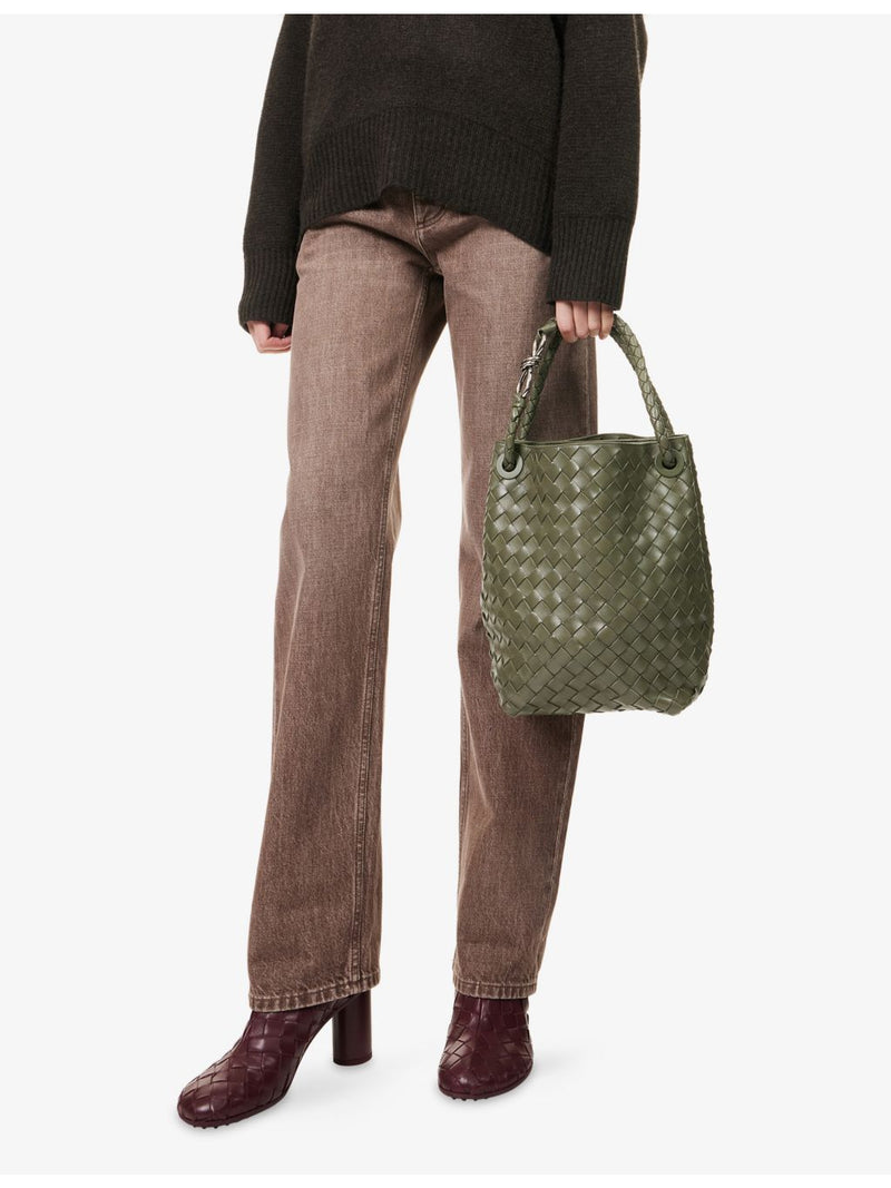 Bottega Veneta Andiamo small leather bucket bag, imported from the UK