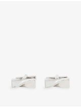 selfridges Reiss Carrick Twisted Metal Cufflinks- Buy online at McGrocer