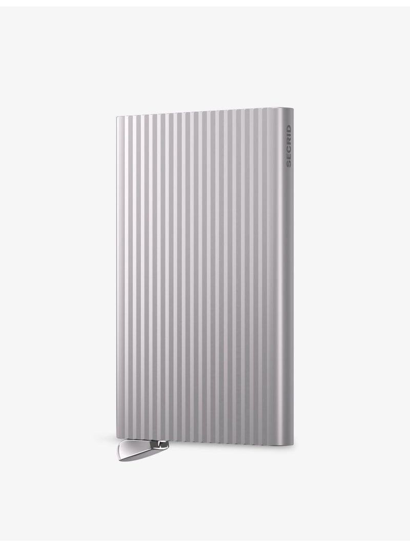 Secrid aluminium card holder with fluted design, UK version