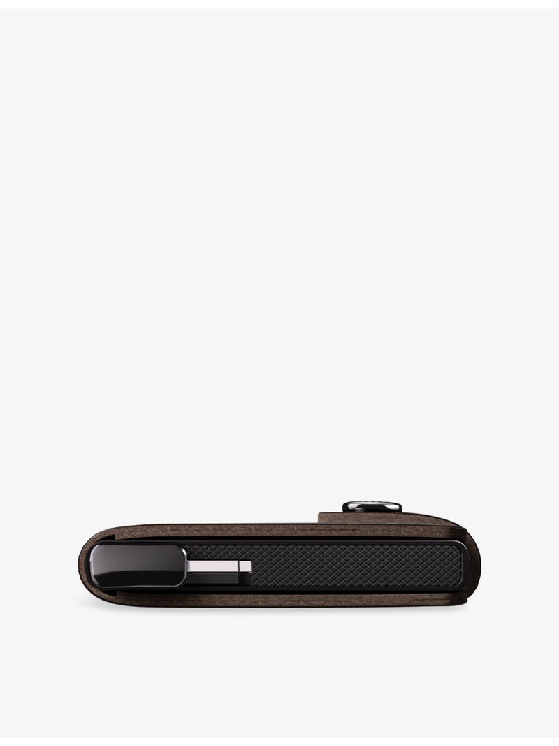 Secrid Dusk leather wallet with popper fastening, imported from the UK