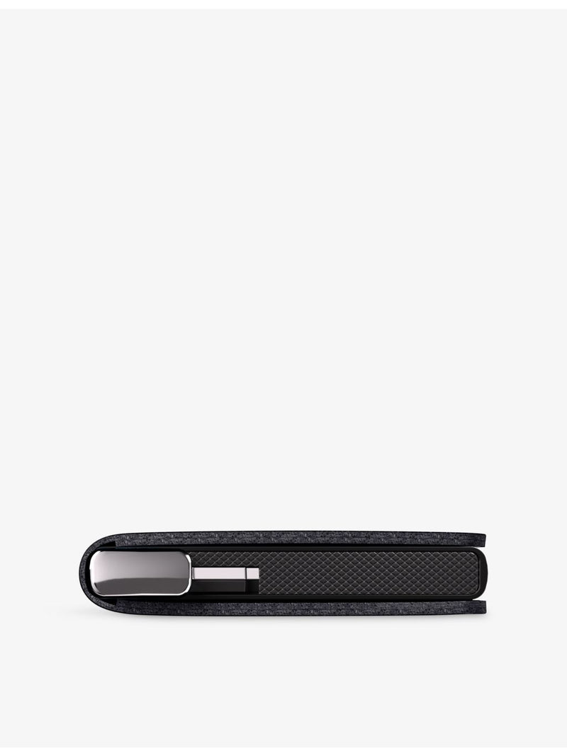 Basco slim leather wallet with card protector, imported from the UK