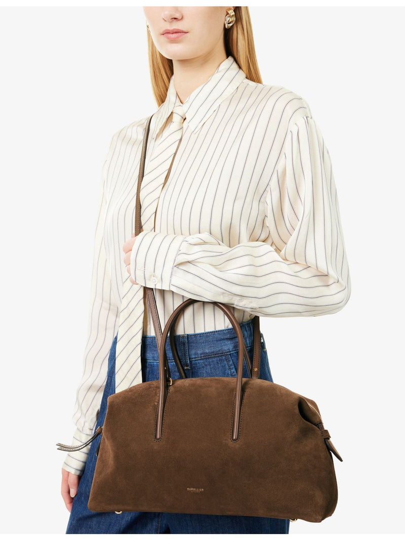 Demellier Midi Stockholm suede handbag, imported from the UK