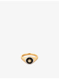 Astrid & Miyu star signet ring with agate, UK version