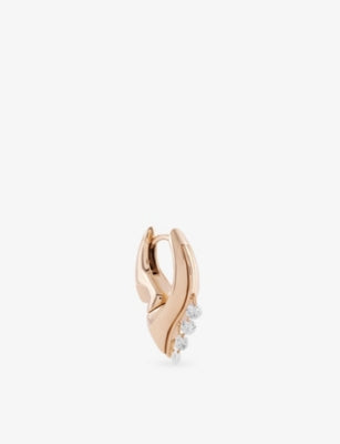 Flare 0.21ct Diamond Huggie Earring - ROSE GOLD