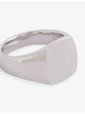 Tom Wood rhodium-plated sterling-silver ring with satin finish, imported from the UK