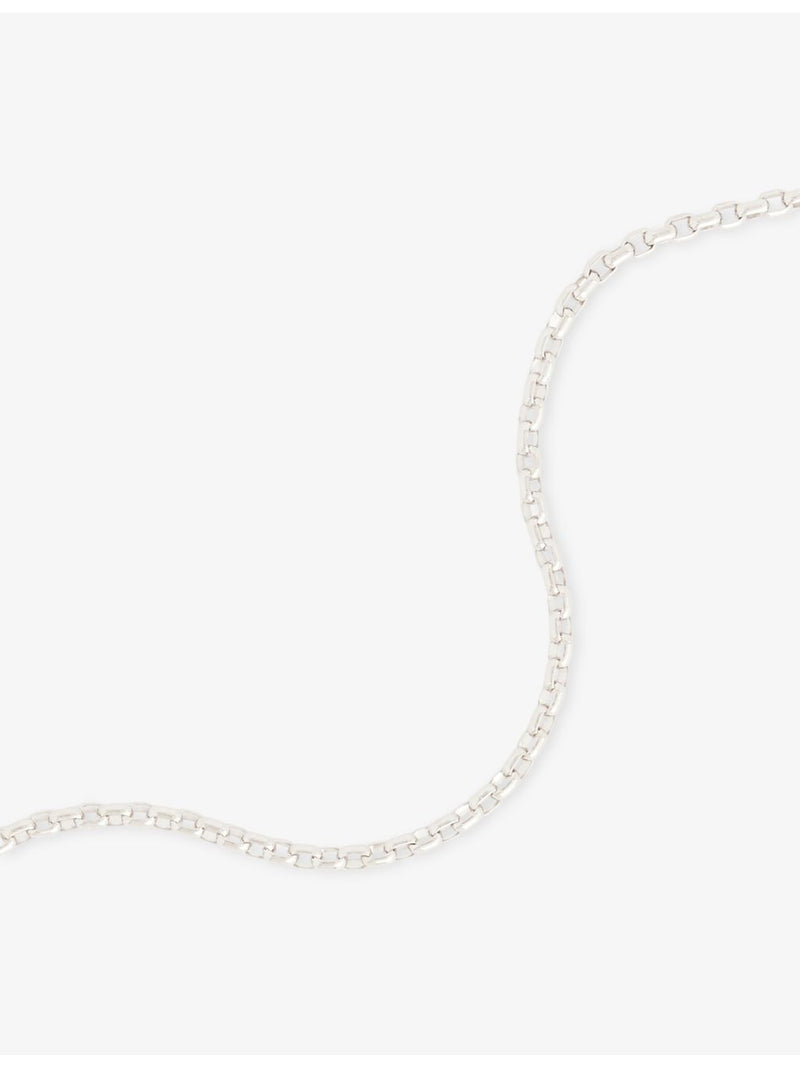 Tom Wood rhodium-plated sterling silver chain necklace 51cm, imported from the UK