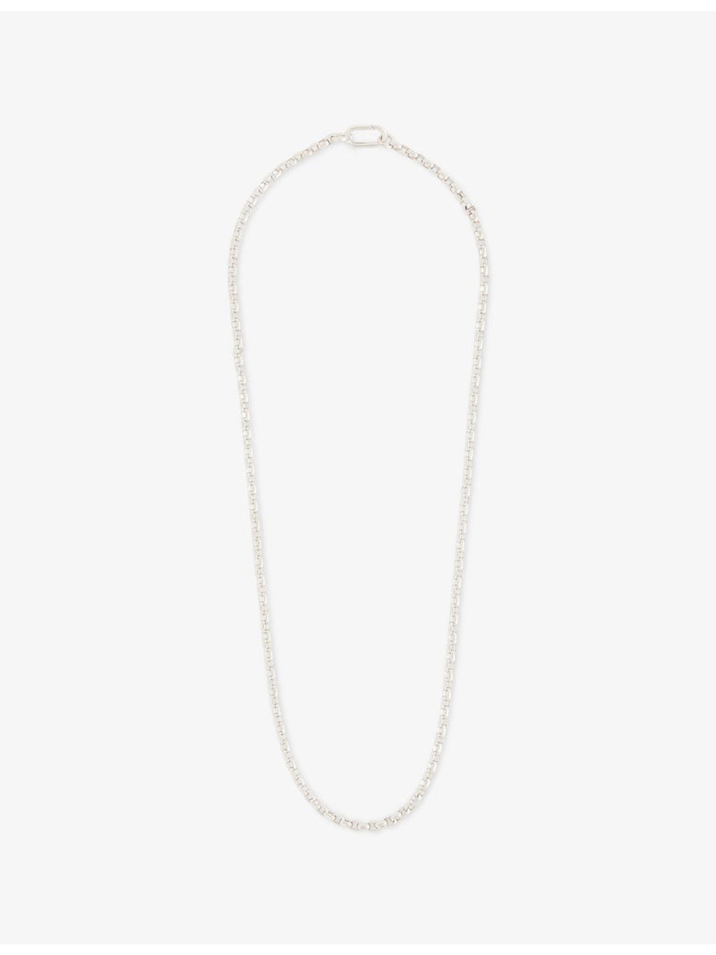 Tom Wood rhodium-plated sterling silver chain necklace 51cm, imported from the UK